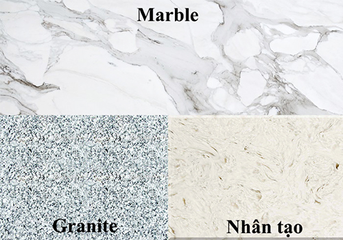Đá marble được làm từ chất liệu gì?
