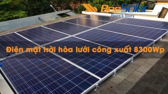 Điện mặt trời hòa lưới có lưu trữ công suất 8300Wp cho hộ gia đình