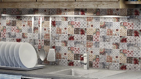 Gạch bông Tây Ban Nha điểm nhấn ấn tượng trong thiết kế không gian bếp