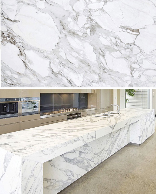 Những mẫu đá marble trắng ốp bếp hoàn hảo