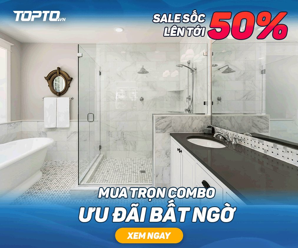 Banner thiết bị vệ sinh Topto sale upto 50%