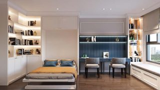 Thiết kế nội thất thông minh đầy đủ tiện nghi cho căn hộ 30m2